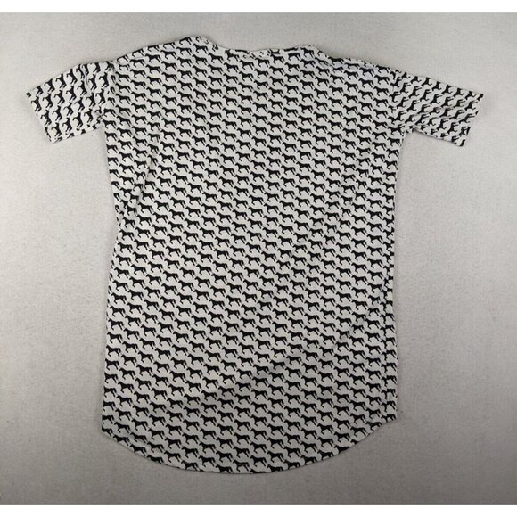 LuLaRoe Women's Top Irma Tunic T-Shirt Black & White Unicorn Print Size XXS - Picture 12 of 13
